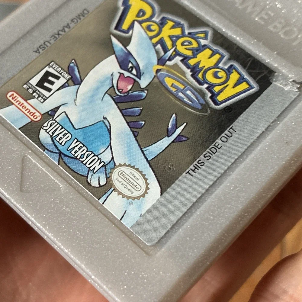 Pokemon Silver Nintendo Gameboy Color Cartridge - Dry Battery - AND Manual!